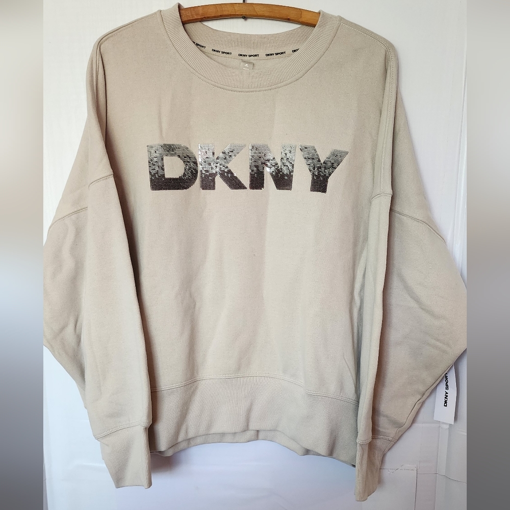 DKNY Cream Women's Sweater sz‎ Large NWT